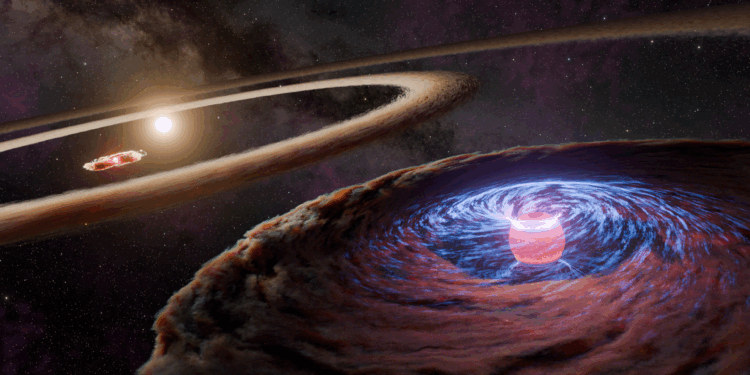 James Webb fotografa planeta bebê em formação